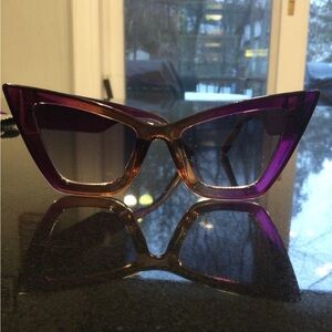Purple Cats Eye Sunglasses